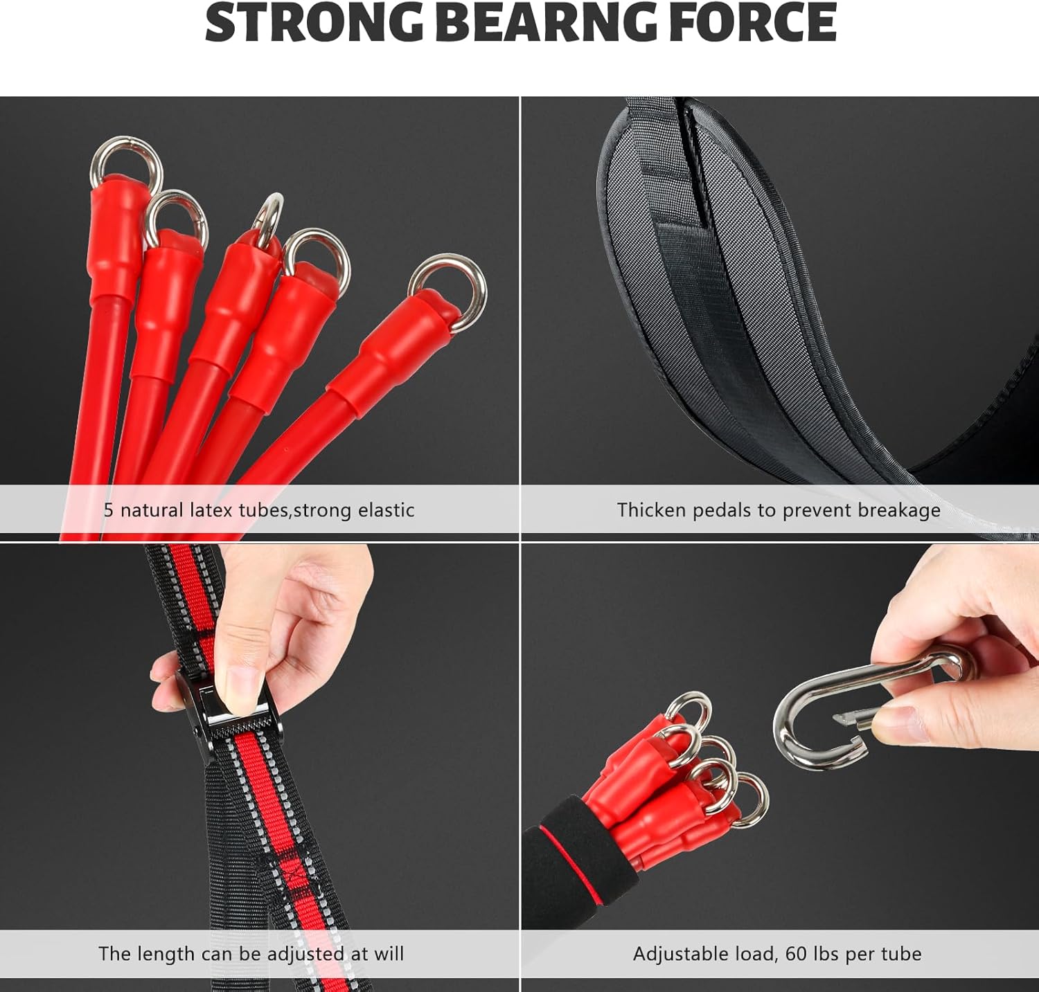 660LBS Heavy Duty Pull-up Assist Band Set with Fabric Rest C478630