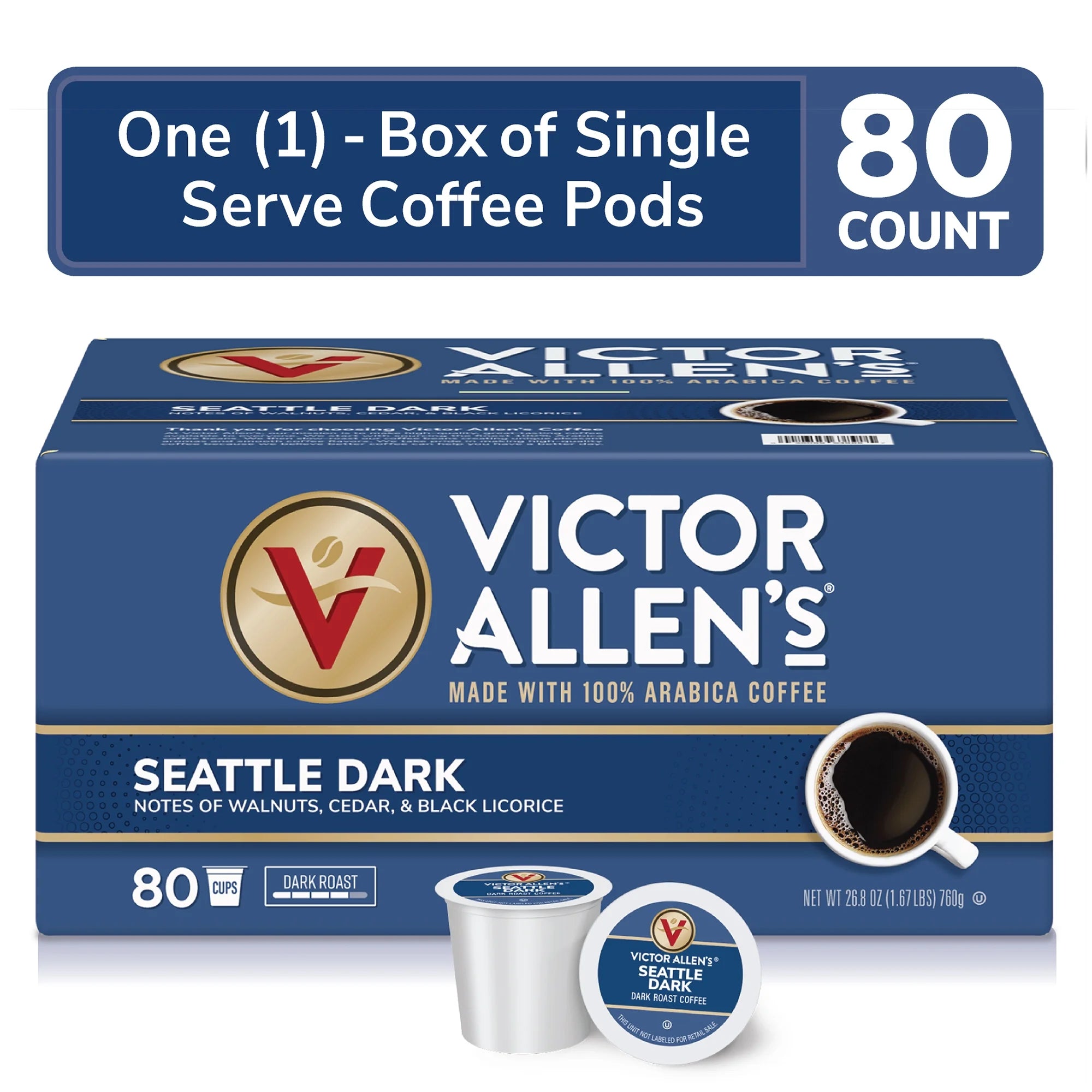 Dark Roast Single Serve Coffee Pods X13136