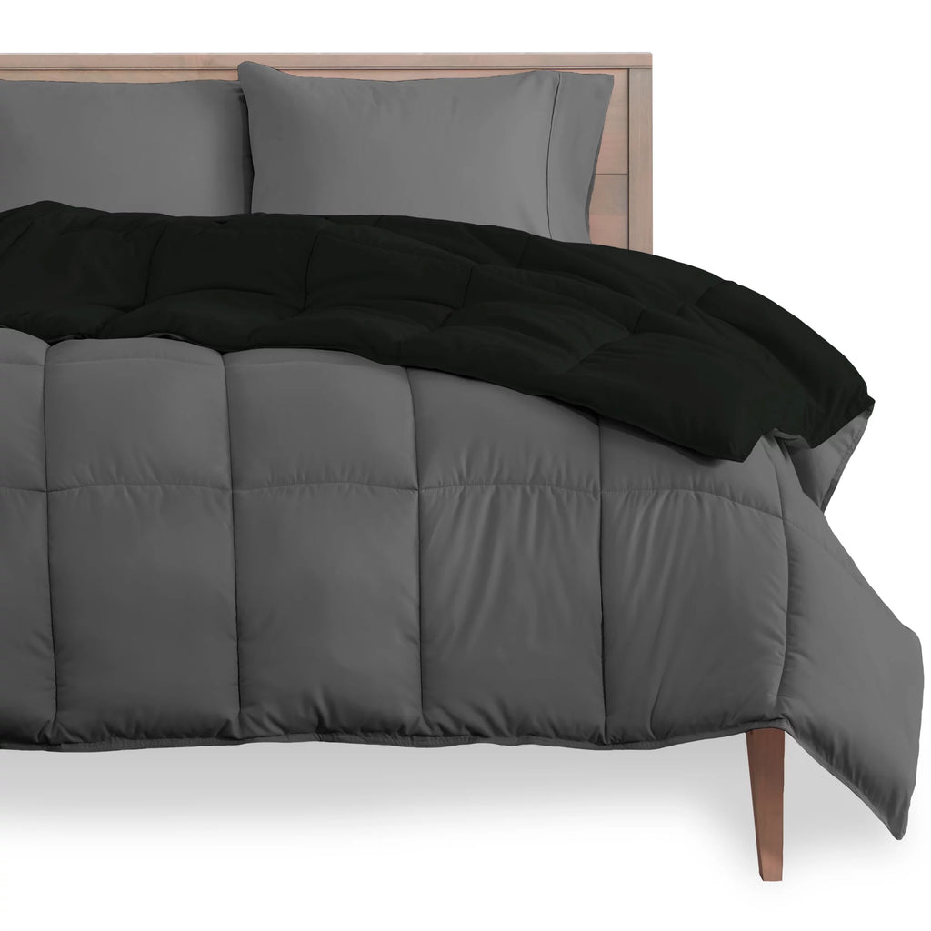 King Black 100% Polyester Plush Comforter P99779