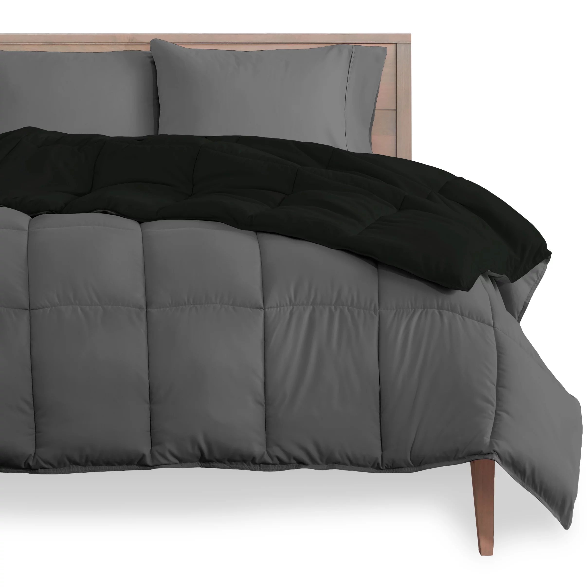 King Black 100% Polyester Plush Comforter P99779