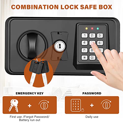 1.0 Cubic Fireproof Waterproof Digital Keypad Safe with Fireproof Money Bag G475796