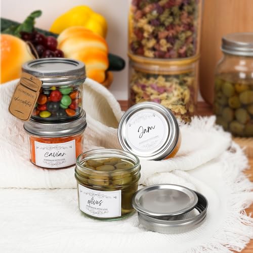 12 Pack 16oz Wide Mouth Glass Mason Jars with Airtight Lids R46060