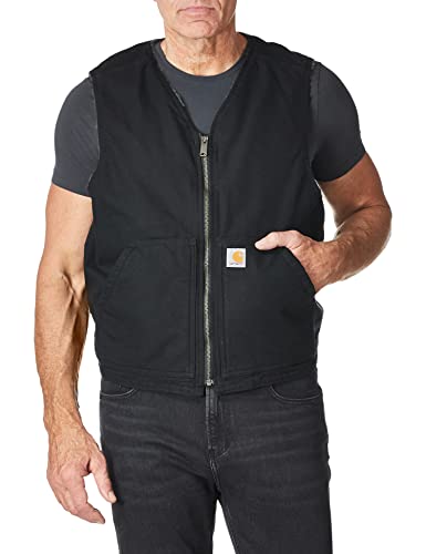 Relaxed Fit Washed Duck Sherpa Lined Vest L47013