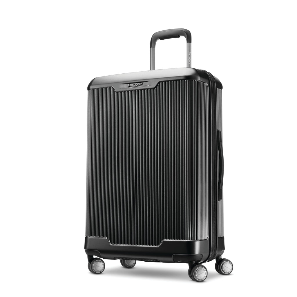 Black Medium Expandable Spinner Suitcase I804