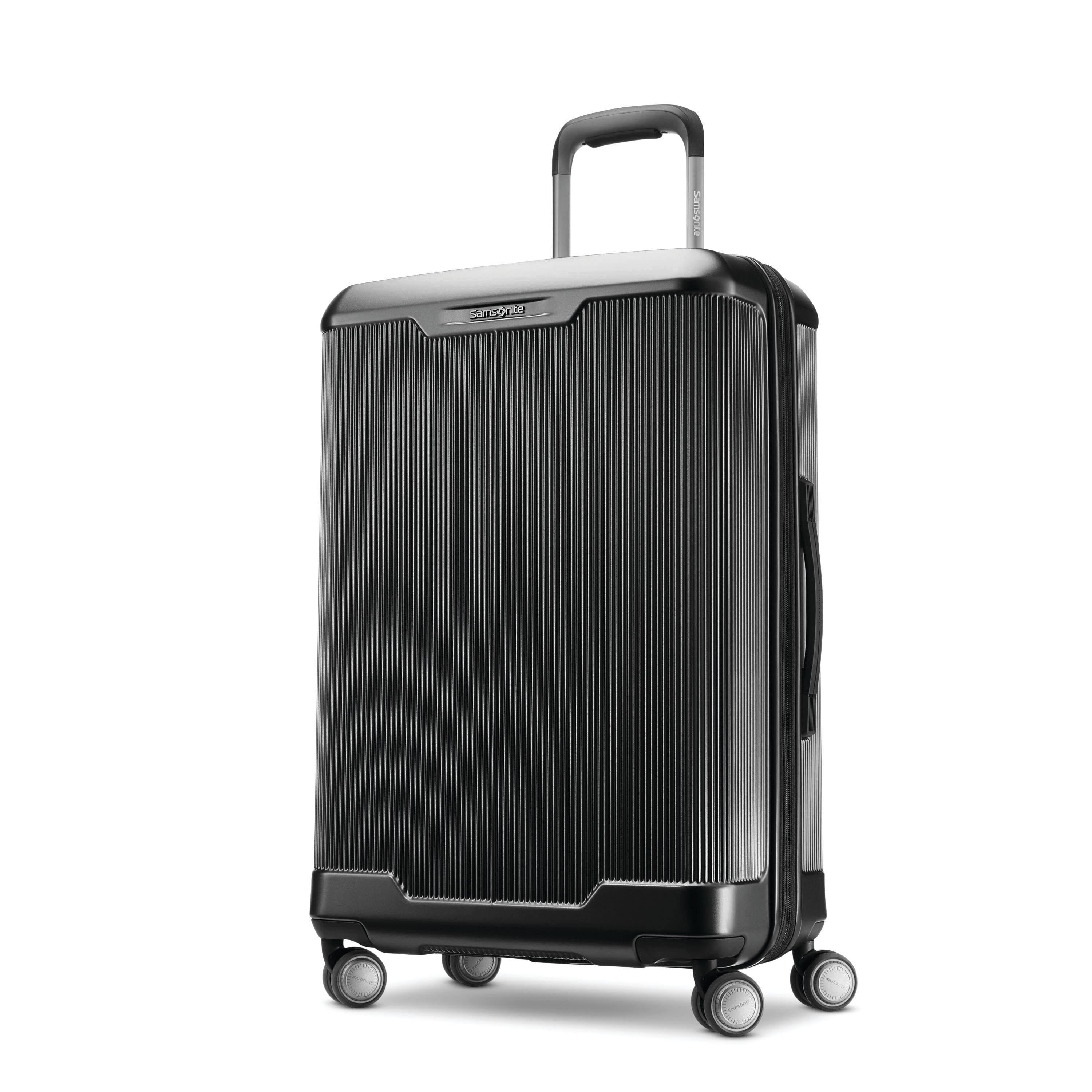 Black Medium Expandable Spinner Suitcase I804