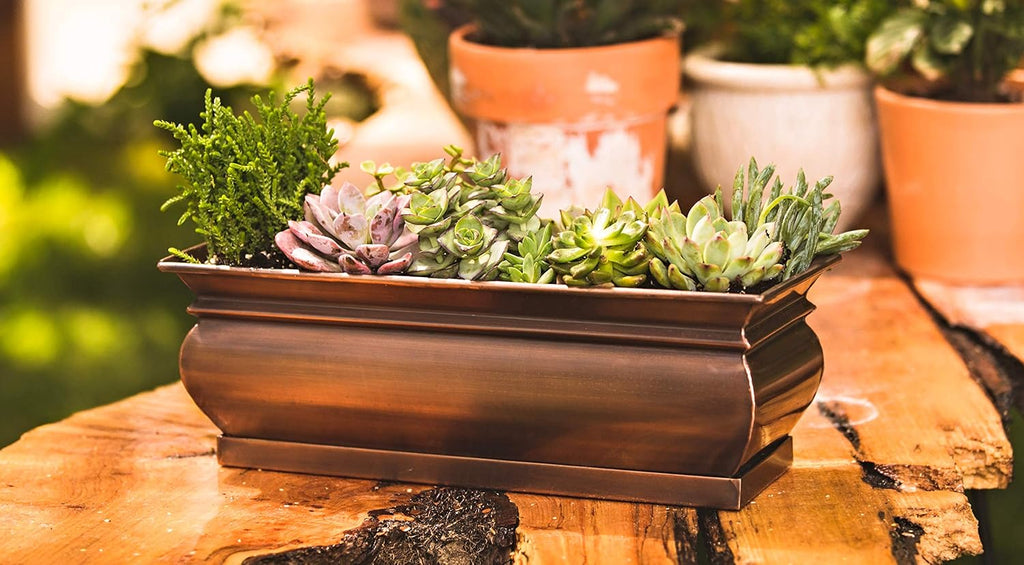 Rectangular Herb Planter Pots 16 x 6 x 5.75 Inches T8631