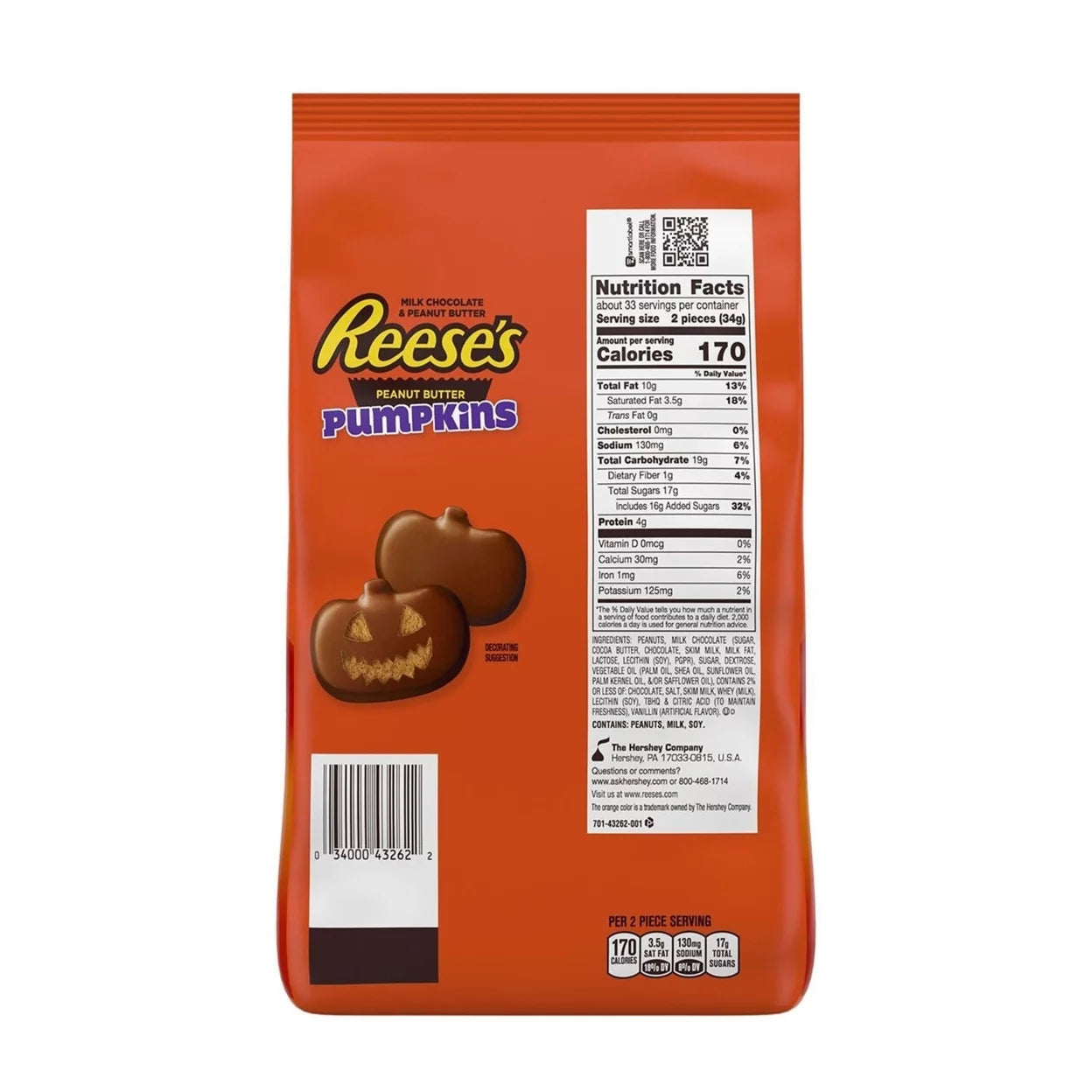 Milk Chocolate Peanut Butter Pumpkins Candy (39.8 Ounce, 65 Count) G529271