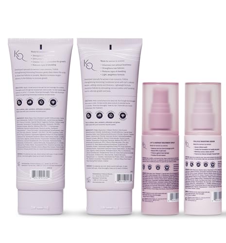 Volumizing Hair Products Set for Thinning Hair - Thickening Shampoo and Conditioner, Follicle Booster Hair Serum, Volumizing Spray S4581