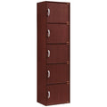 5 Door 5 Shelf Wood Bookcase C655