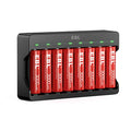 8 Pack Rechargeable AA Lithium Batteries 1.5V 3000mWh with Charger F67343