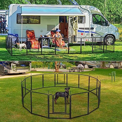 40" Height 16 Panels Foldable Dog Playpen E7331