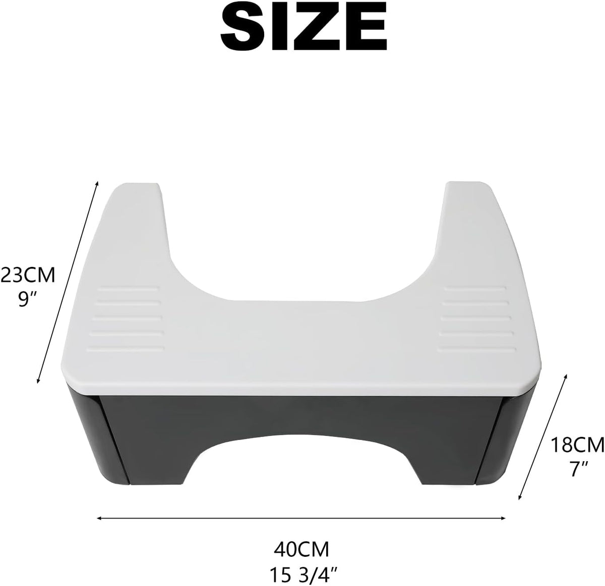 7" Folding White Toilet Stool I263584