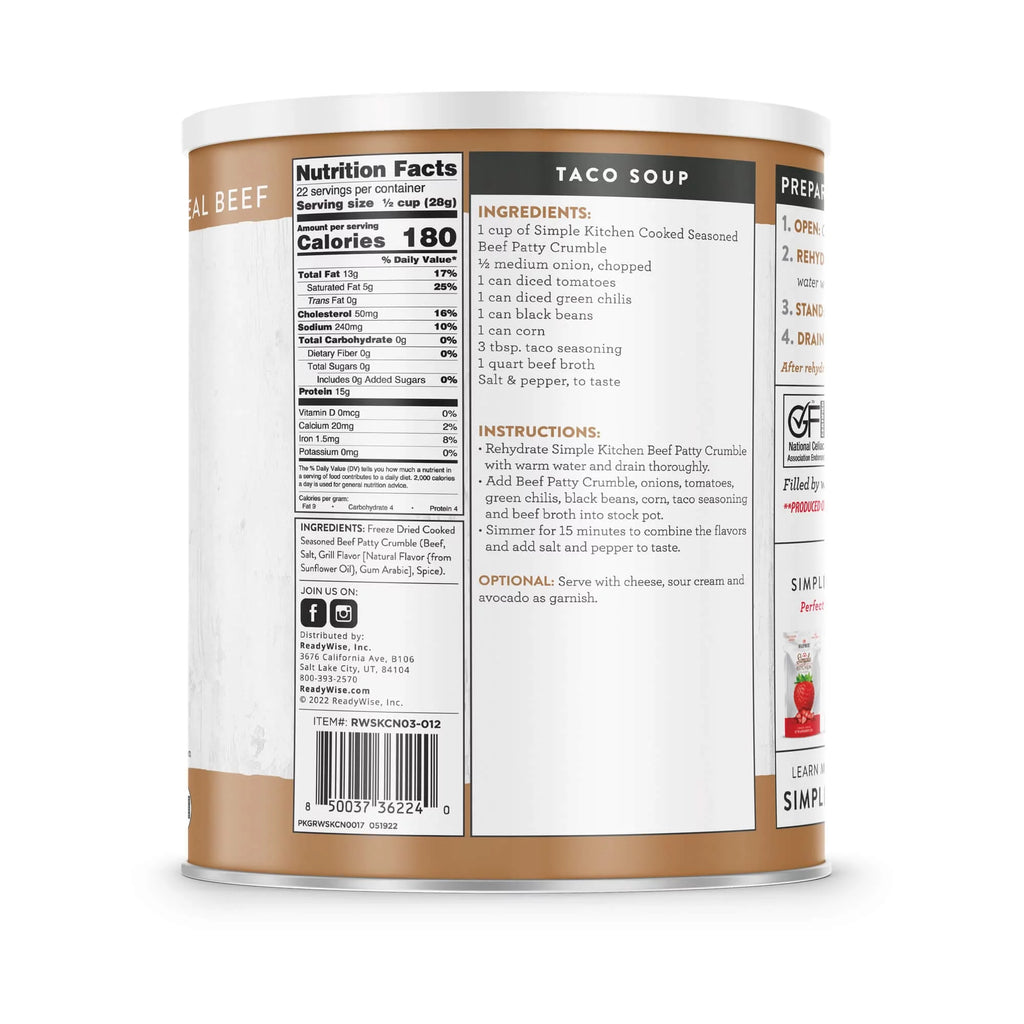 Seasoned Beef Patty Crumbles L206