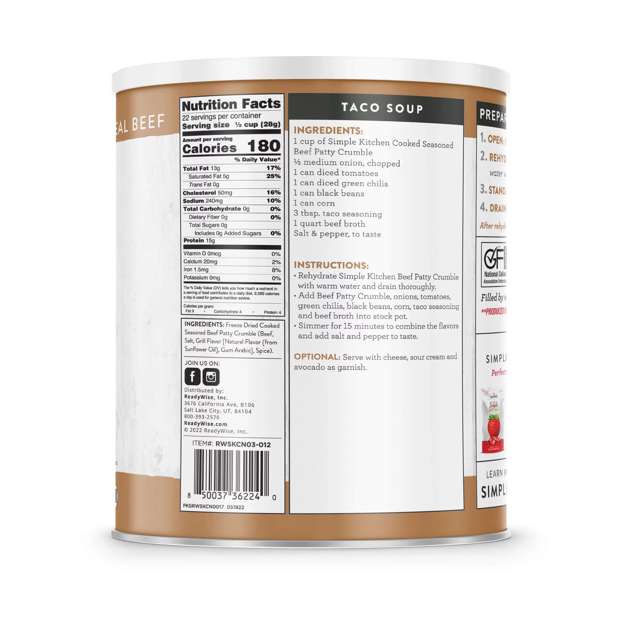 Seasoned Beef Patty Crumbles L206
