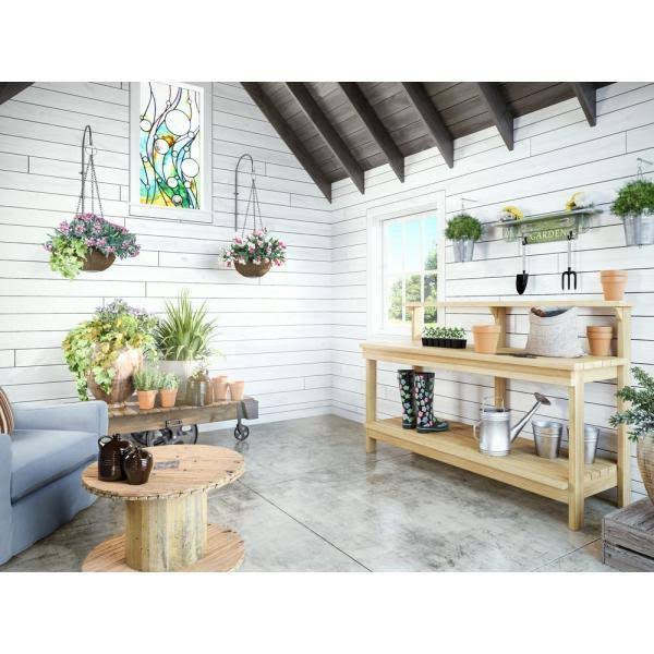1 in. x 8 in. x 6 ft. Eased Edge Pine Shiplap Board (6-Pack) N86883