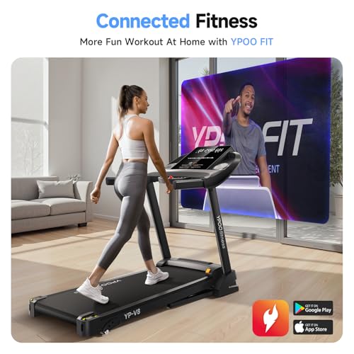 Auto Foldable Treadmill with Incline, 300 lbs Weight Capacity E458