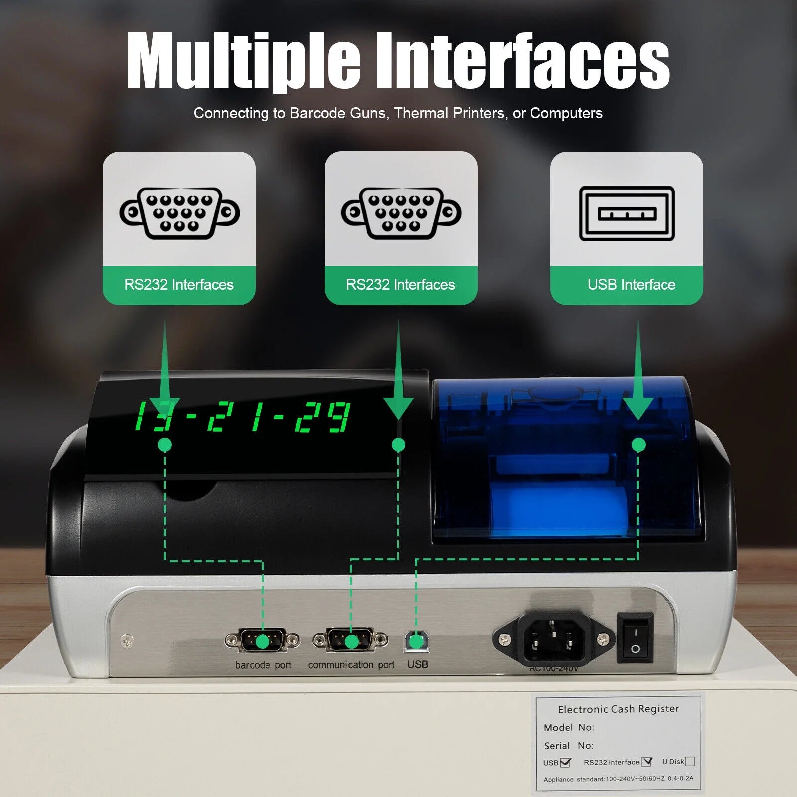 48 Keys Electronic Cash Register X195