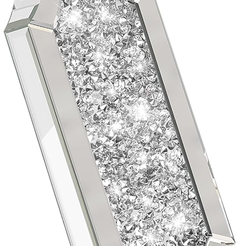 Set of 2 Dimmable Touch Silver Mirrored Bedside Table Lamps with USB Ports L1801
