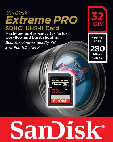 32GB Extreme Pro SD Card UHS-II S698404