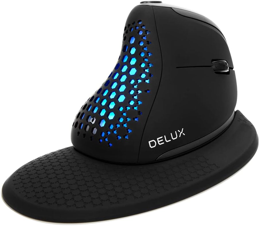 Wireless Ergonomic Vertical Mouse with OLED Screen, 7200DPI, Rechargeable Optical Mouse I827