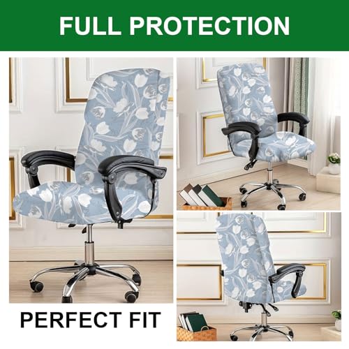 Printed Office Chair Cover with Zipper, M, 24 I369