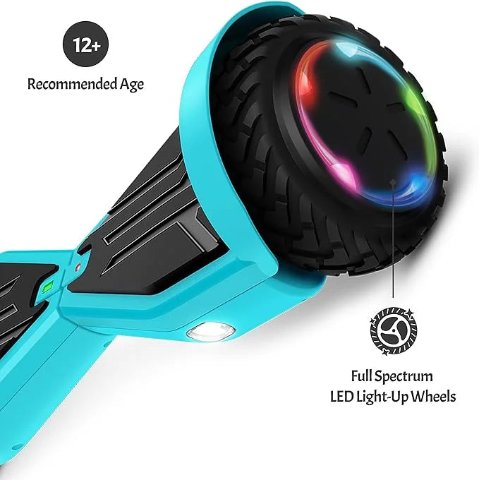 Open Box Jetson Spin All Terrain Hoverboard with LED Light-up Wheels - BLUE Y342