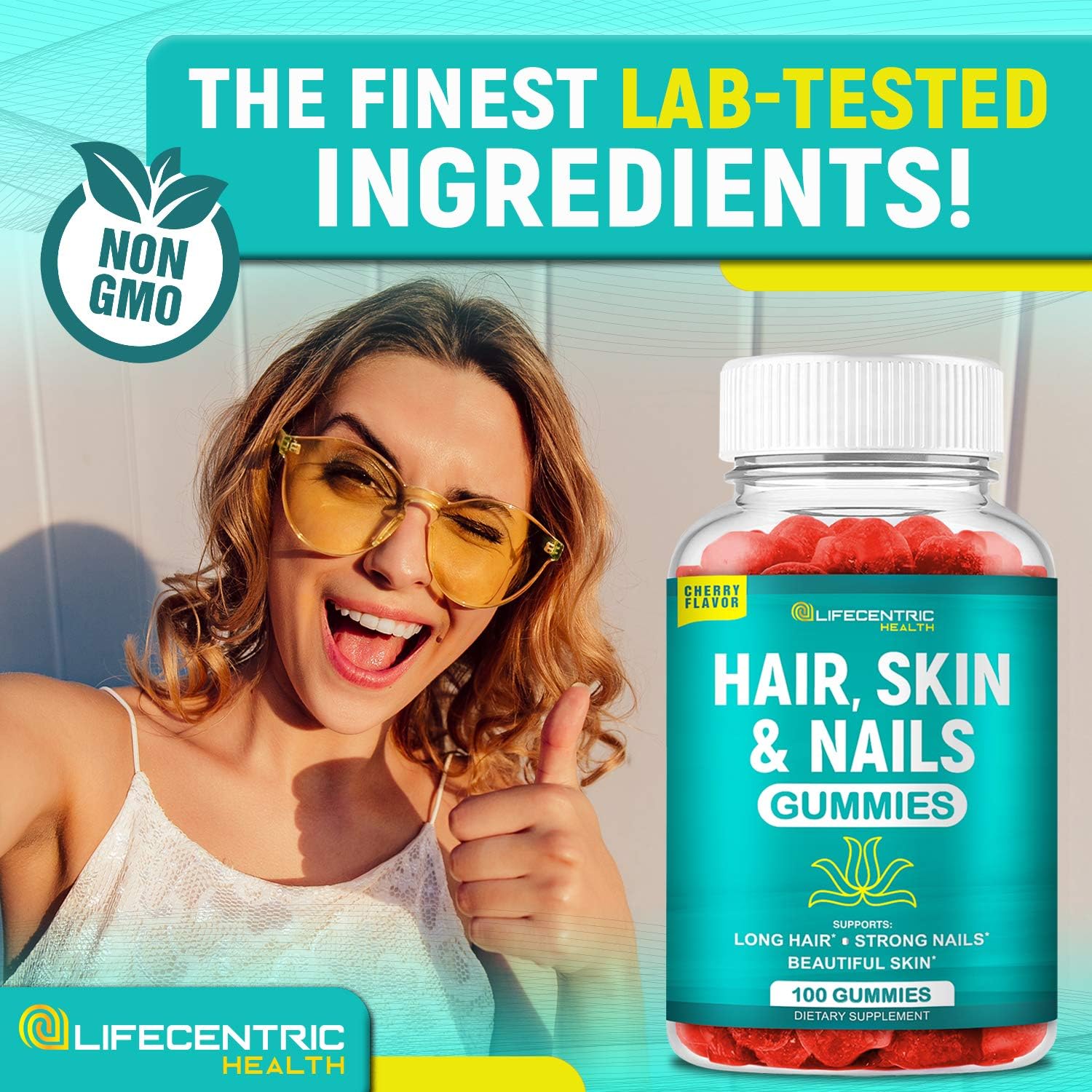 Hair Skin and Nails Gummies with Biotin 5000mcg O127884
