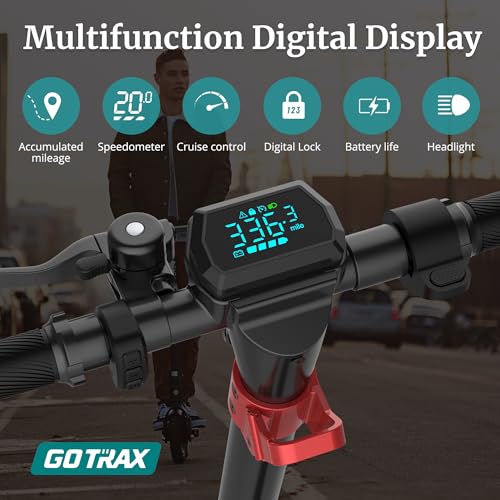 Electric Scooter with 500-650W Motor, 10"/11" Tires, 25-45 Miles Range, 20-38MPH Top Speed, Foldable D624