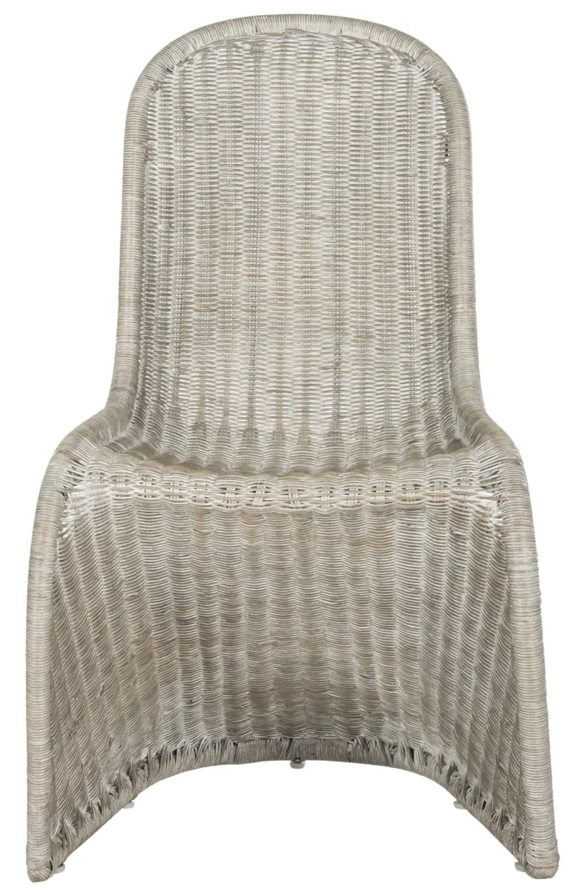 Antique Grey Wicker Side Chair O738813