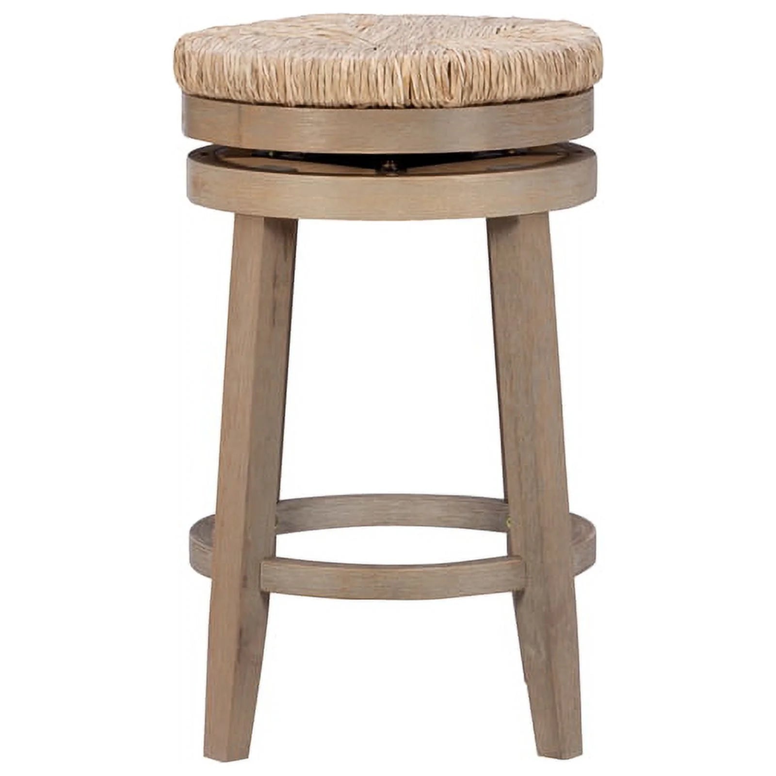 Natural Brown Wood Swivel Counter Stool Q447659