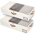 Beige Collapsible Underbed Storage Bag, 2 Pack J51553