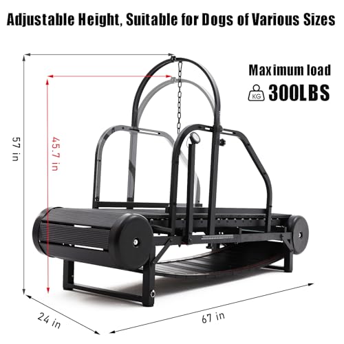 Non-Electric Dog Treadmill with Step Counter, Adjustable Incline & Brake W4740
