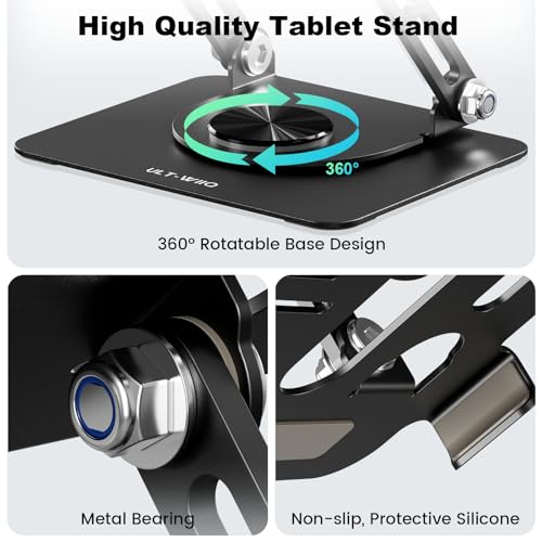 Adjustable Aluminum Tablet Stand White P7742