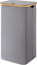 100L Laundry Basket with Lid Removable Bag Grey G37985
