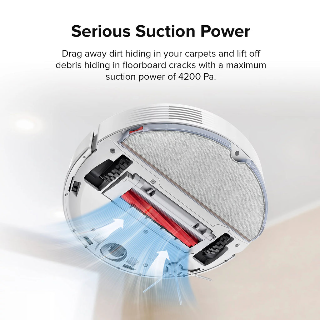 Robot Vacuum Cleaner with Auto-Empty Dock, 4200Pa Suction, White Z6685
