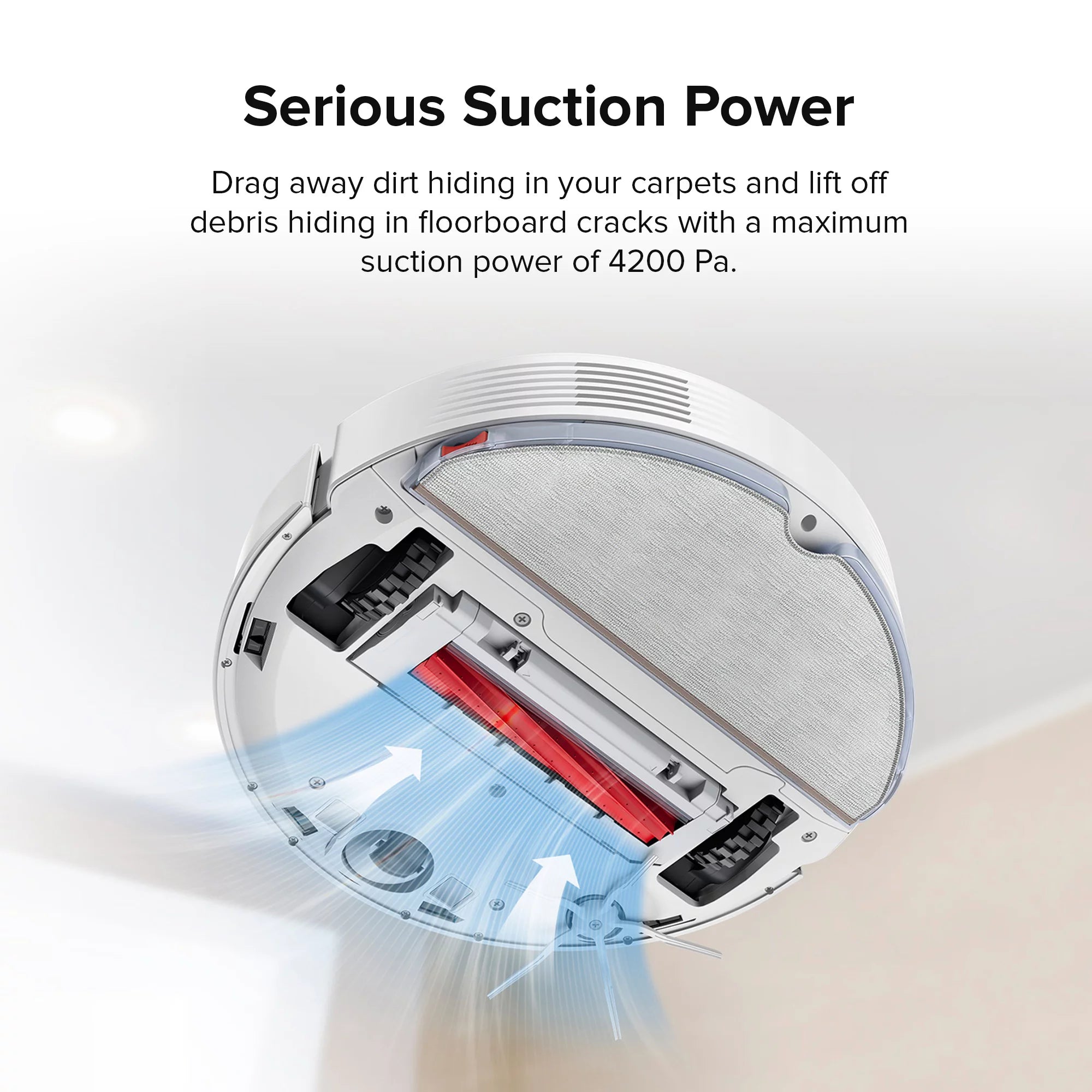 Robot Vacuum Cleaner with Auto-Empty Dock, 4200Pa Suction, White Z6685