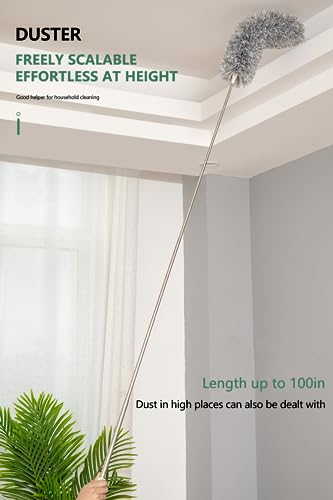 100-inch Extra-Long Bendable Microfiber Duster with Extension Pole D958083
