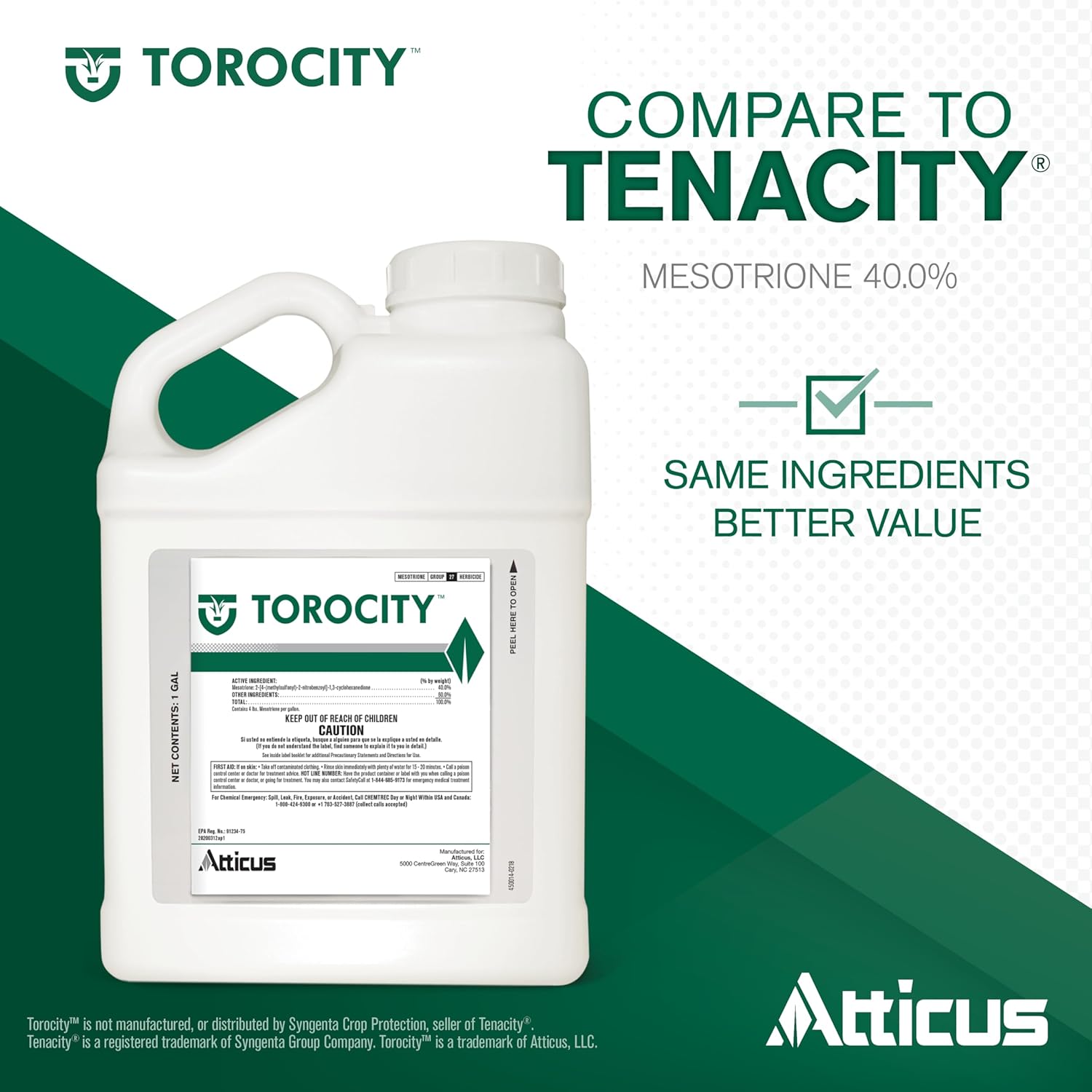 Turf Herbicide Mesotrione Concentrate 1 Gal Selective Weed Killer H324