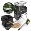 15-Amp Corded Electric Wood Chipper Shredder with Collection Bag C459