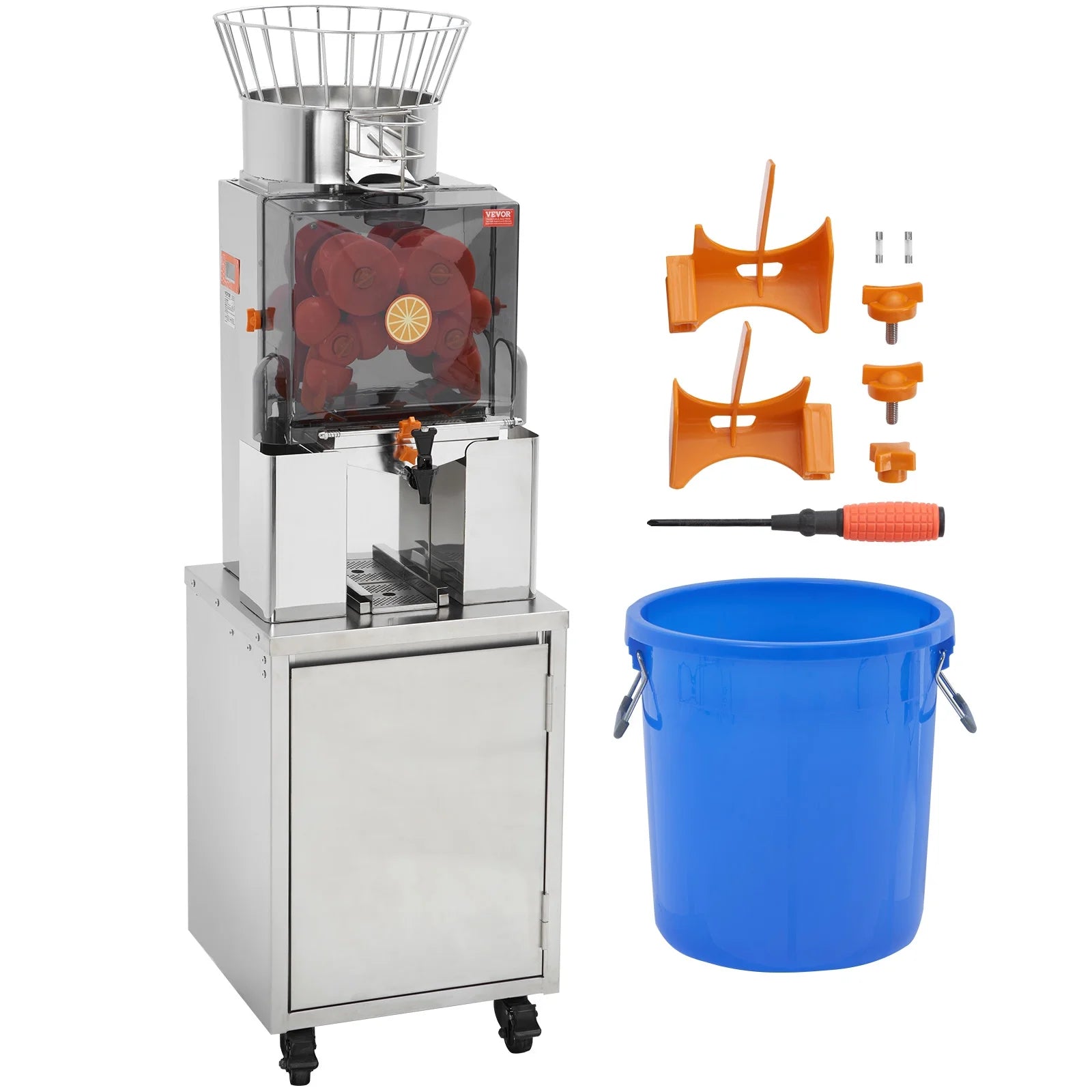 120W Commercial Orange Juicer Machine Automatic Juice Squeezer Extractor H584755