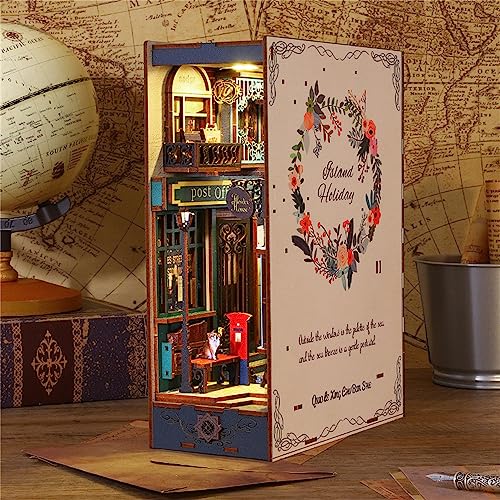 DIY Book Nook Miniature Kit, 3D Wooden Puzzle Booknook K90434