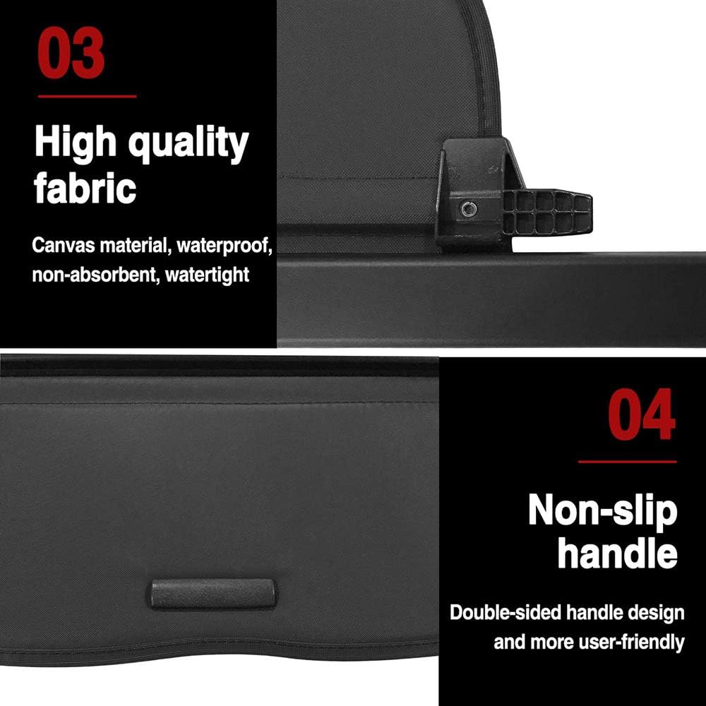Black Retractable Rear Trunk Cover for Honda CRV U349