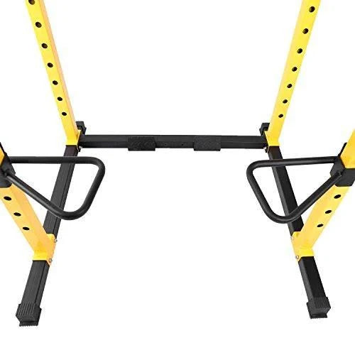 1000-Pound Capacity Adjustable Power Cage with J-Hooks and Dip Bars U3891