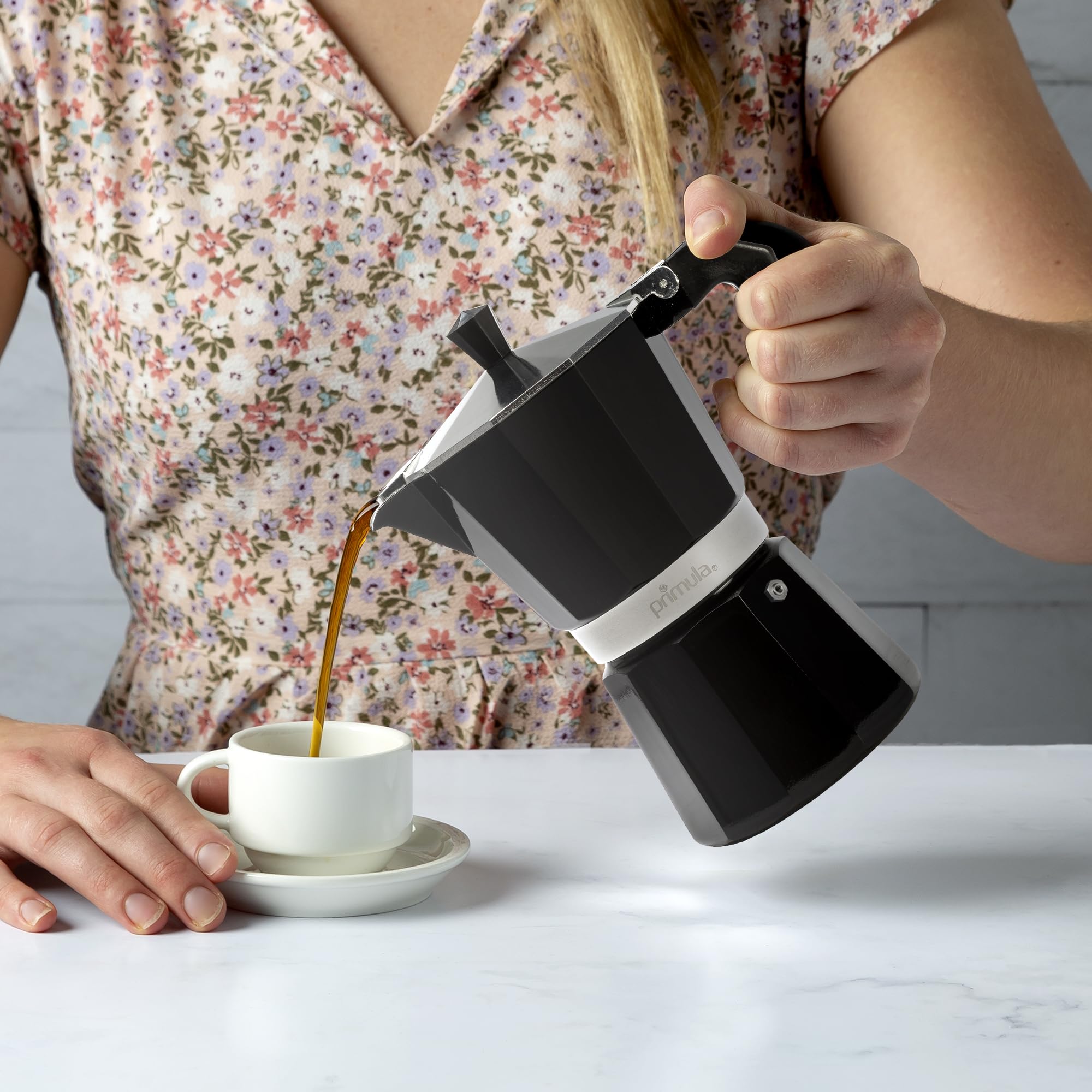 Black 6 Cup Stovetop Espresso Maker Y321239