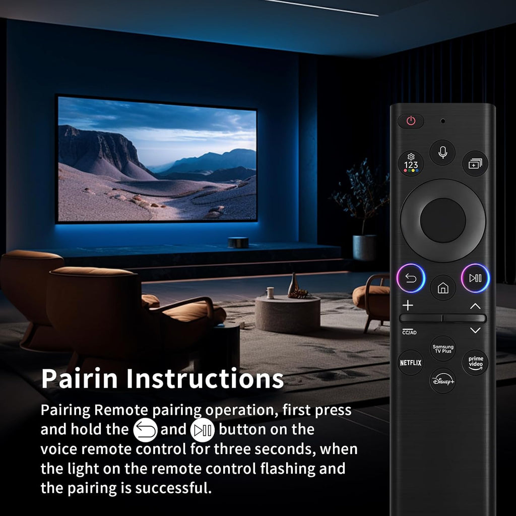 Black Solar Voice Remote Control for Samsung TV P8528