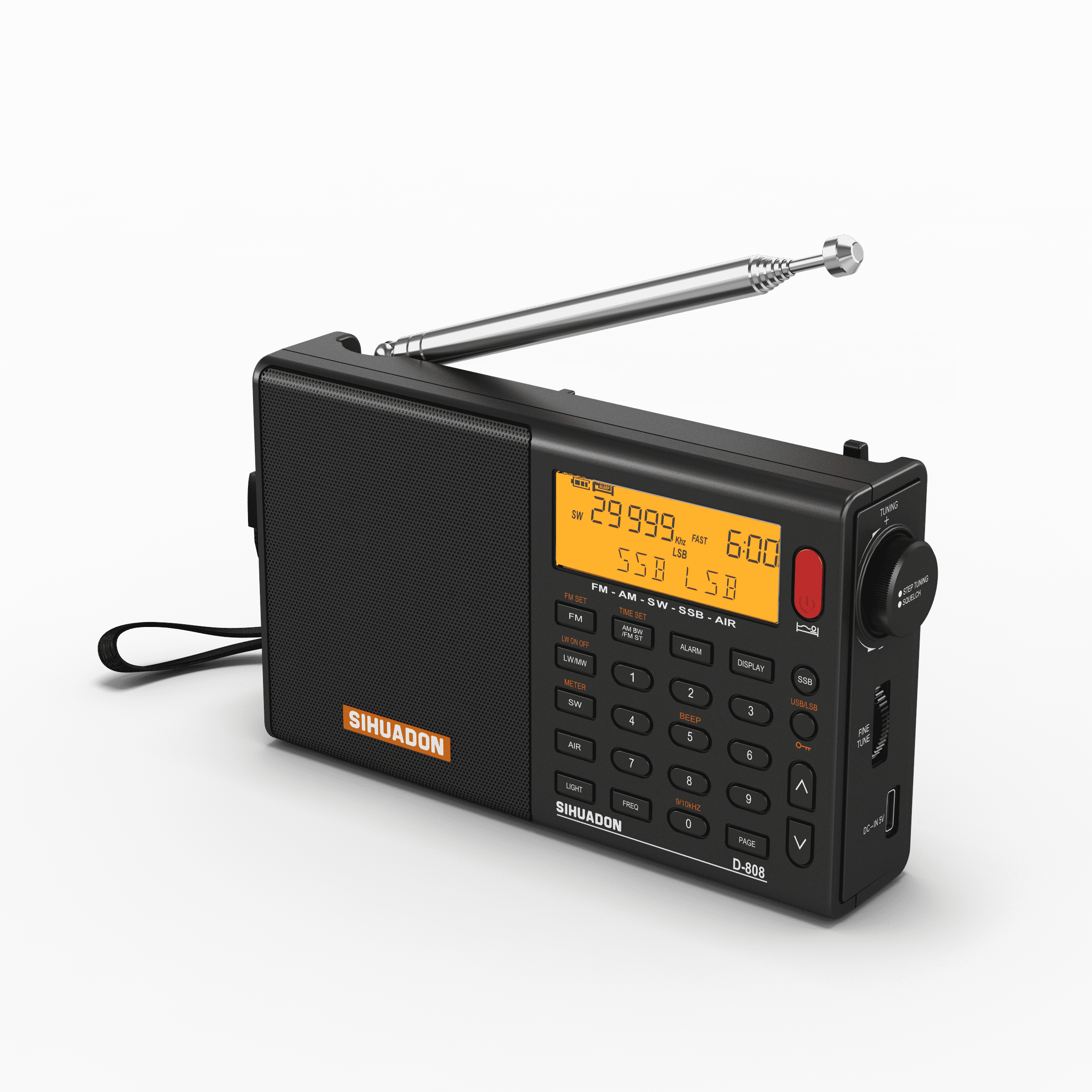 FM/SW/MW/LW SSB AIR RDS Multi Band Portable Digital Radio I8303