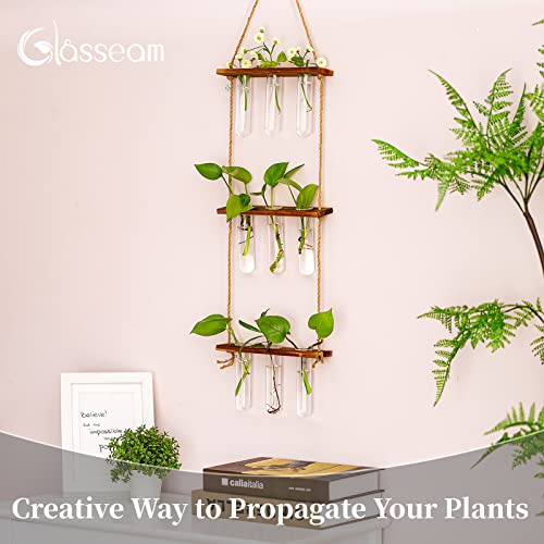 Hanging Glass Planter with Wooden Stand H815