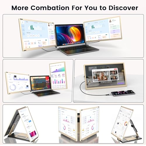 15.6" Portable Triple Monitor with IPS FHD 1080P Display C7486