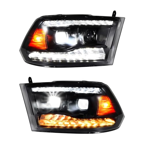 Full LED Projector Headlights Set for 2009-2018 Dodge Ram 1500 (2PCS) M2227
