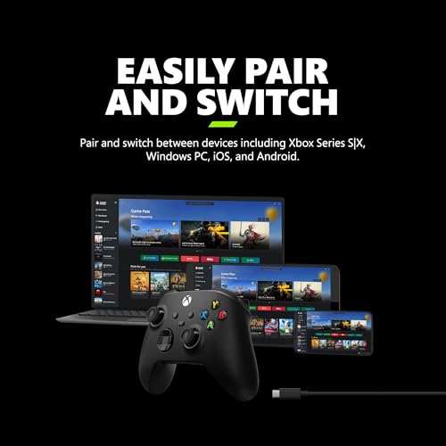 Carbon Black Wireless Gaming Controller with USB-C Cable A602487